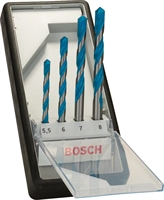 Изображение Набор универсальных сверл Bosch CYL-9 Multi Construction Robust Line 5,5, 6, 7, 8 мм 2607010522