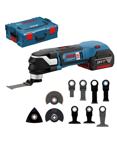 Акумуляторний універсальний різак Bosch GOP 18V-28 Professional, 2 акб GBA 18V 5.0Ah, з/п AL 1860 CV