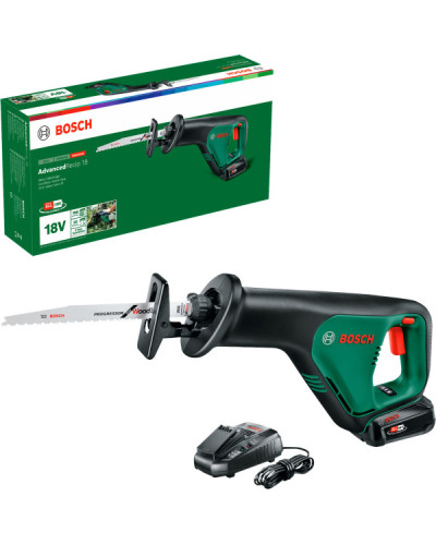 Акумуляторна шабельна пила Bosch AdvancedRecip 18, 1 акб PBA 18 V 2.5 Ah, з/п AL 1830 CV