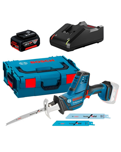 Акумуляторна шабельна пила Bosch GSA 18 V-LI C Professional, 2 акб GBA 18 В 5.0 Ah та з/п AL 1880 CV, в кейсе L-BOXX 136