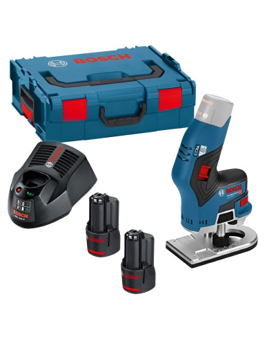 Акумуляторний кромочний фрезер Bosch GKF 12V-8 Professional, 2 акб 12V 3Ah та з/, у кейсі