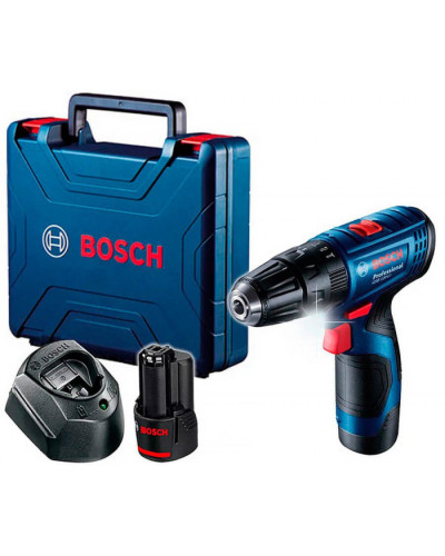 Акумуляторний ударний дриль-шуруповерт Bosch GSB 120-LI Professional, 2 акб 2.0 Ah, з/п, кейс