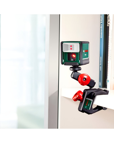 Лазерний нівелір Bosch Quigo Plus зі штативом, пружинним затискачем і батарейками