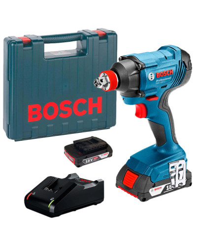 Акумуляторний ударний гайковерт Bosch GDX 180-LI Professional, 2 акб 18 V 2 Ah, з/п GAL 18V-40, в кейсі