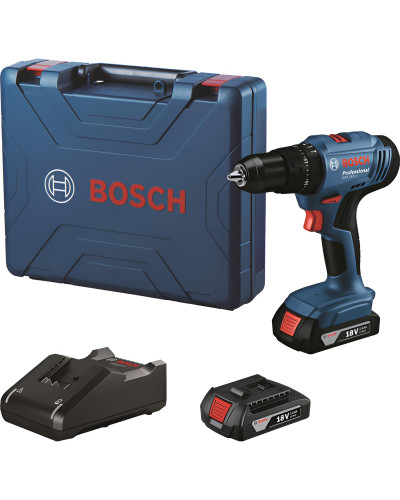Акумуляторний ударний дриль-шурупокрут Bosch GSB 183-Li Professional, 2 акб GAL 18V-20 2 Ah та з/п GAL 18V-20, у кейсі Carry Case