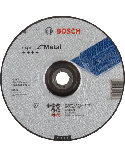 Відрізний круг по металу Bosch Expert for Metal 230х2.5х22.23 мм вигнутий