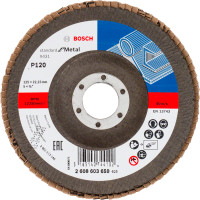 Пелюстковий шліфкруг Bosch Standard for Metal X431 125х22.23 мм зернистість 120