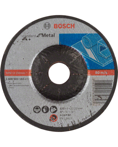 Обдирний круг по металу Bosch Standard for Metal A 24 P BF 125х6х22.23 мм