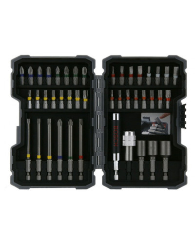 Набір біт і торцевих головок Bosch Colored PromoLine, 43 шт