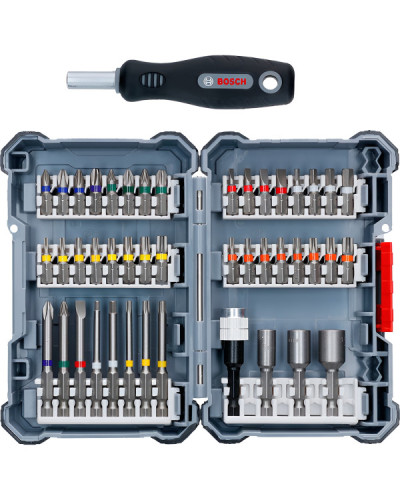 Набір біт Bosch Extra Hard з тримачами та викруткою, 45 шт
