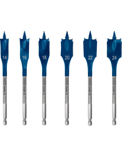 Набір перових свердел Bosch Expert Self Cut Speed 14, 16, 18, 20, 22, 24 мм