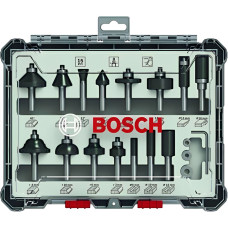 Набор комбинированных фрез Bosch 8 мм, 15 шт