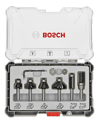 Набор кромочных фрез Bosch Trim&Edging 8 мм, 6 шт
