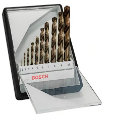 Набір 10 свердел Bosch HSS-Co 1-10 мм Robust Line