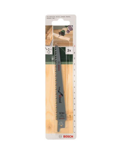 Пиляльне полотно Top for Wood Bosch HCS S 644 D 131х152 мм 4 мм 6 TPI, 2 шт