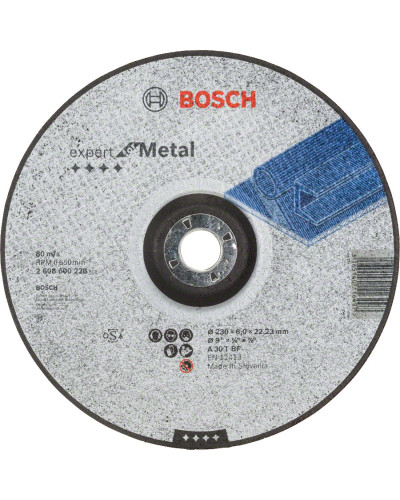 Зачисний круг Bosch Expert for Metal A 30 T BF 230x6x22.23 мм опуклий