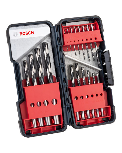 Набір свердел по металу Bosch HSS PointTeQ D1-10 мм в ToughBox, 18 шт