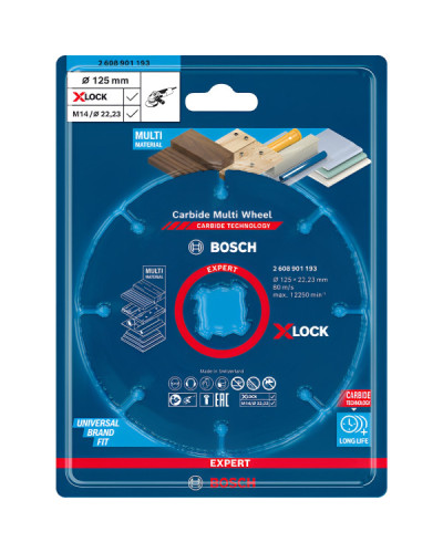 Відрізний диск Bosch Expert Carbide Multi Wheel X-Lock 125x22.23 мм