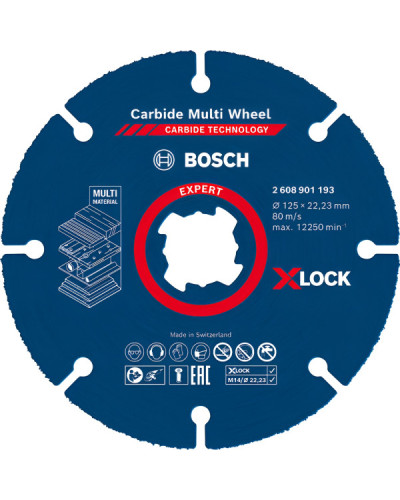 Відрізний диск Bosch Expert Carbide Multi Wheel X-Lock 125x22.23 мм