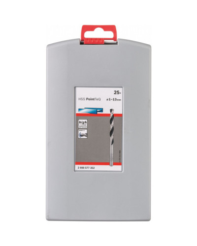 Набір свердел по металу Bosch HSS-PointTeQ 1-13 мм в ProBox, 25 шт