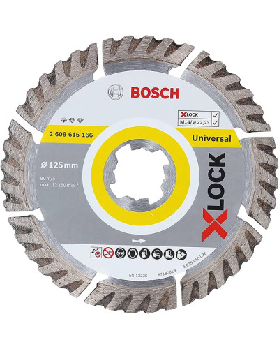 Алмазний диск Bosch X-Lock Standard for Universal 125х22.23х2.0 мм