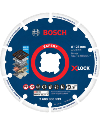 Алмазный диск по металлу Bosch X-LOCK Expert Diamond Metal Wheel, 125 мм