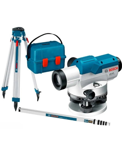 Оптичний нівелір Bosch GOL 20 D Professional у кейсі зі штативом BT 160, лінійкою GR 500