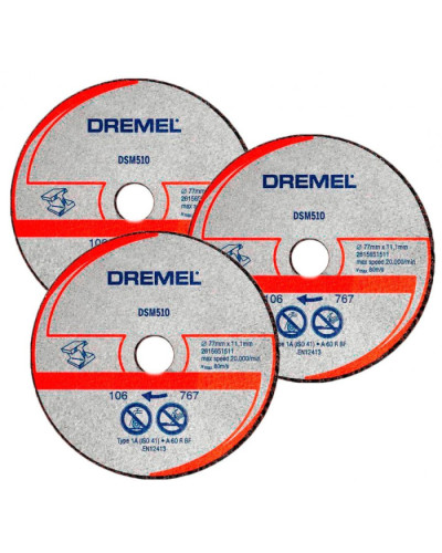 Відрізний диск по металу і пластику Dremel DSM510, 3 шт