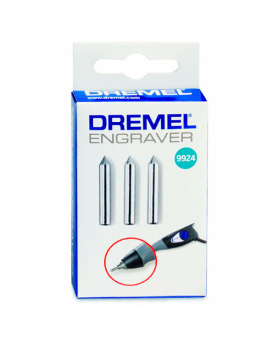 Карбідна гравірувальна насадка Dremel (9924), 3 шт