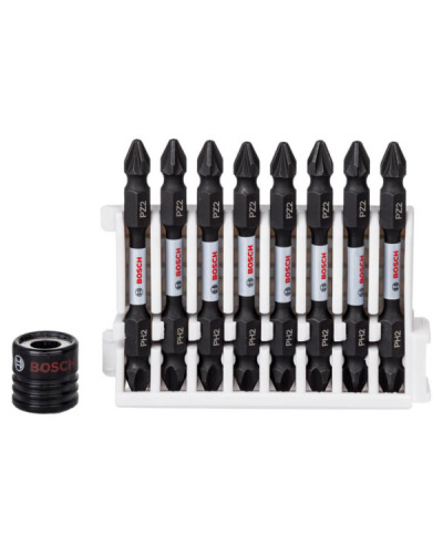 Ударні біти двосторонні PH2/PZ2 Bosch Impact Control, 65 мм, 8 шт
