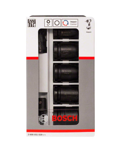 Набір торцевих ключів Bosch Impact Control, 7 шт