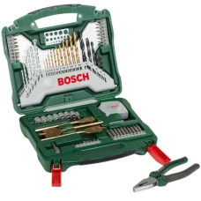 Набір приладдя Bosch X-Line 70 шт + плоскогубці Bosch X-Line 70 шт + плоскогубці