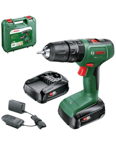 Ударний акумуляторний дриль-шуруповерт Bosch ЕаsyImpact 18V-40, 2 акб PBA 18V 2.0Ah та з/п AL 18V-20 у кейсі