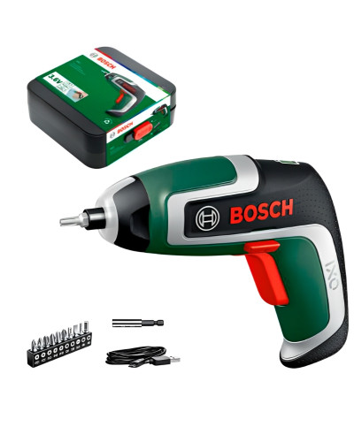 Акумуляторна викрутка Bosch IXO 7 з набором біт і магнітним тримачем