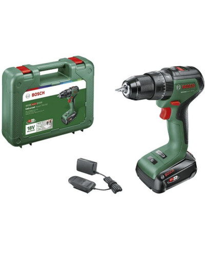 Ударний акумуляторний дриль-шуруповерт Bosch UniversalImpact 18V-60, акб PBA 18V 2.0Ah і з/п AL 18V-20 у кейсі