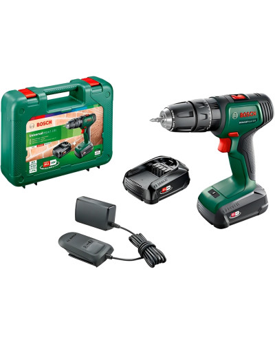 Ударний акумуляторний дриль-шуруповерт Bosch UniversalImpact 18V, 2 акб PBA 18V 1.5Ah і з/п AL 1810 CV