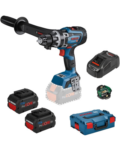 Акумуляторний дриль-шурупокрут Bosch GSR 18V-150 C Professional, 2 акб ProCORE 18V 8.0Ah, з/в GAL 1880 CV в L-BOXX 136 + модуль Bluetooth