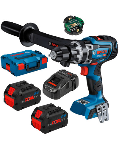 Акумуляторний ударний дриль-шурупокрут Bosch GSВ 18V-150 C Professional, 2 акб ProCORE18V 8.0Ah, з/в GAL 1880 CV в L-BOXX 136 + модуль Bluetooth