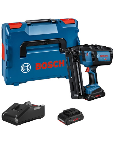 Акумуляторний цвяхозабивач Bosch Professional GNH 18V-64 M, 2 акб ProCORE 18V 4.0Ah і з/в GAL 18V-40 Professional, у кейсі