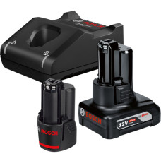Два акумулятори Bosch GBA 12V 2.0 і 4.0 Ah, зарядний пристрій GAL 12V-40