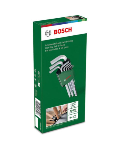 Набір шестигранних ключів Bosch, 9 шт
