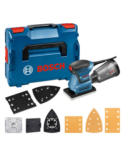 Вібраційна шліфувальна машина Bosch GSS 160-1 A Multi Professional, з набором шліфувальних пластин і аркушів, у кейсі