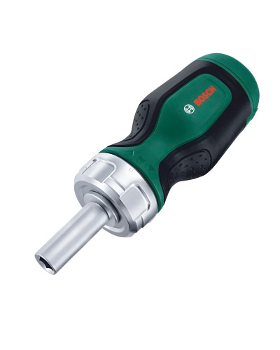 Коротка викрутка Bosch з храповиком і 6-ма бітами