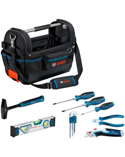 Сумка Bosch Professional GWT 20 и набор ручных инструментов