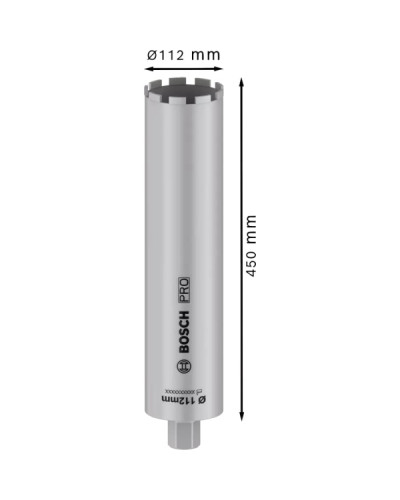 Кольцевой резак Bosch PRO Core Cutter wet 1 1/4" UNC, 112x450 мм