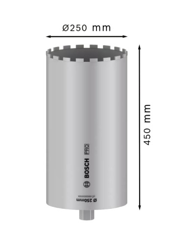 Алмазная коронка Bosch PRO Core Cutter wet 1 1/4" UNC, 250x450 мм