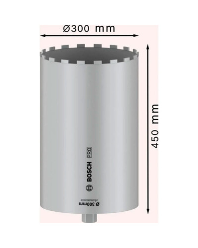Алмазная коронка Bosch PRO Core Cutter wet 1 1/4" UNC, 300x450 мм