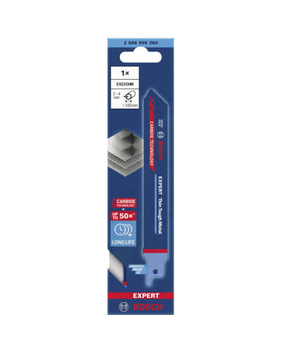 Пильное полотно Bosch Expert Thick Tough Metal S 922 EHM 150 мм