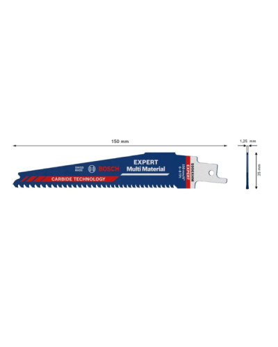 Пиляльне полотно Bosch Expert Multi Material S956XHM, 6-8 TPI, 150 мм