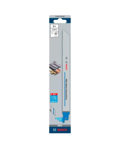Пиляльне полотно Bosch PRO Metal Demolition S 1125 VF, 1.25x19x225 мм, 2 шт